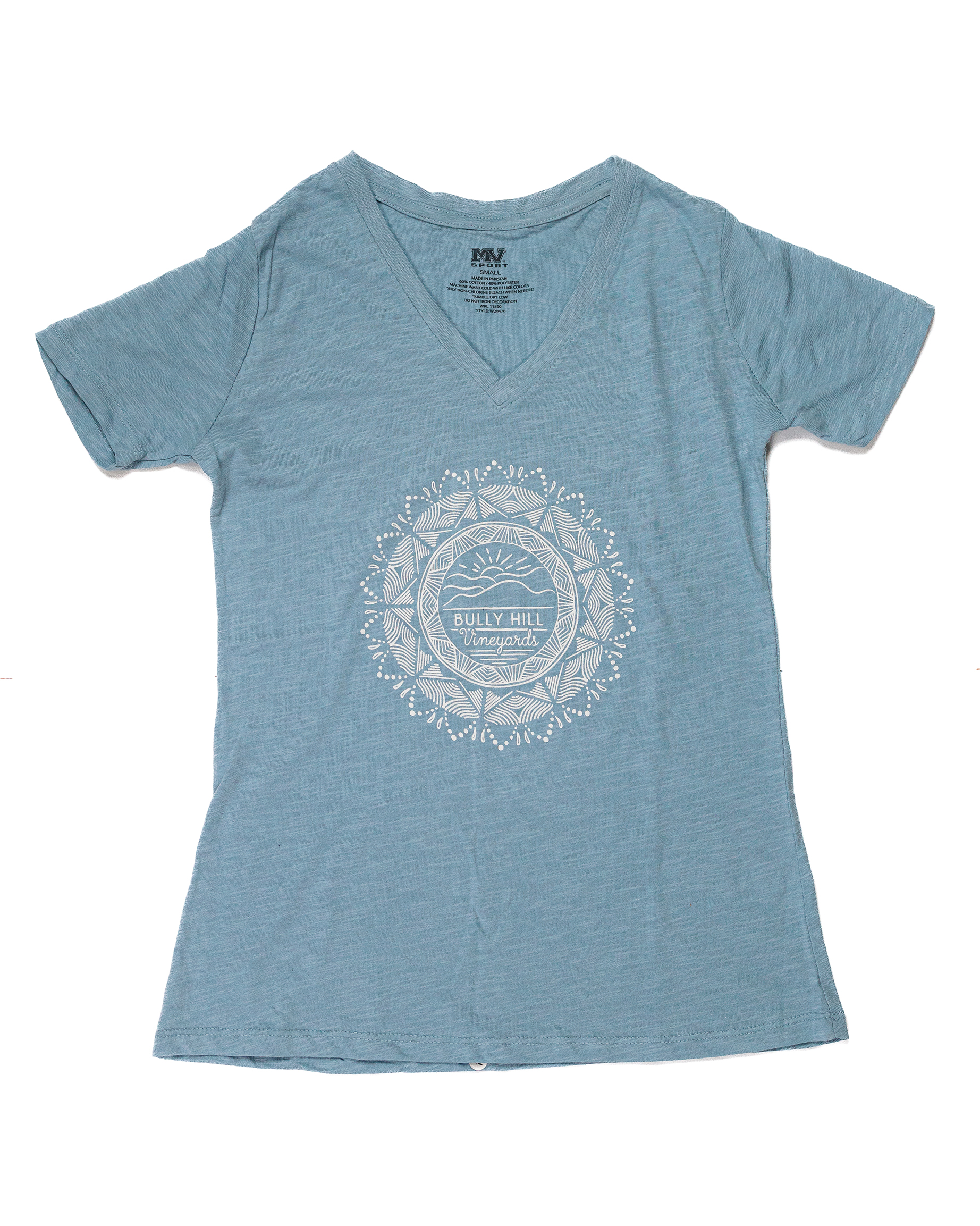 Product Image for V-Neck Mandala Ladies Tee - Heather Blue