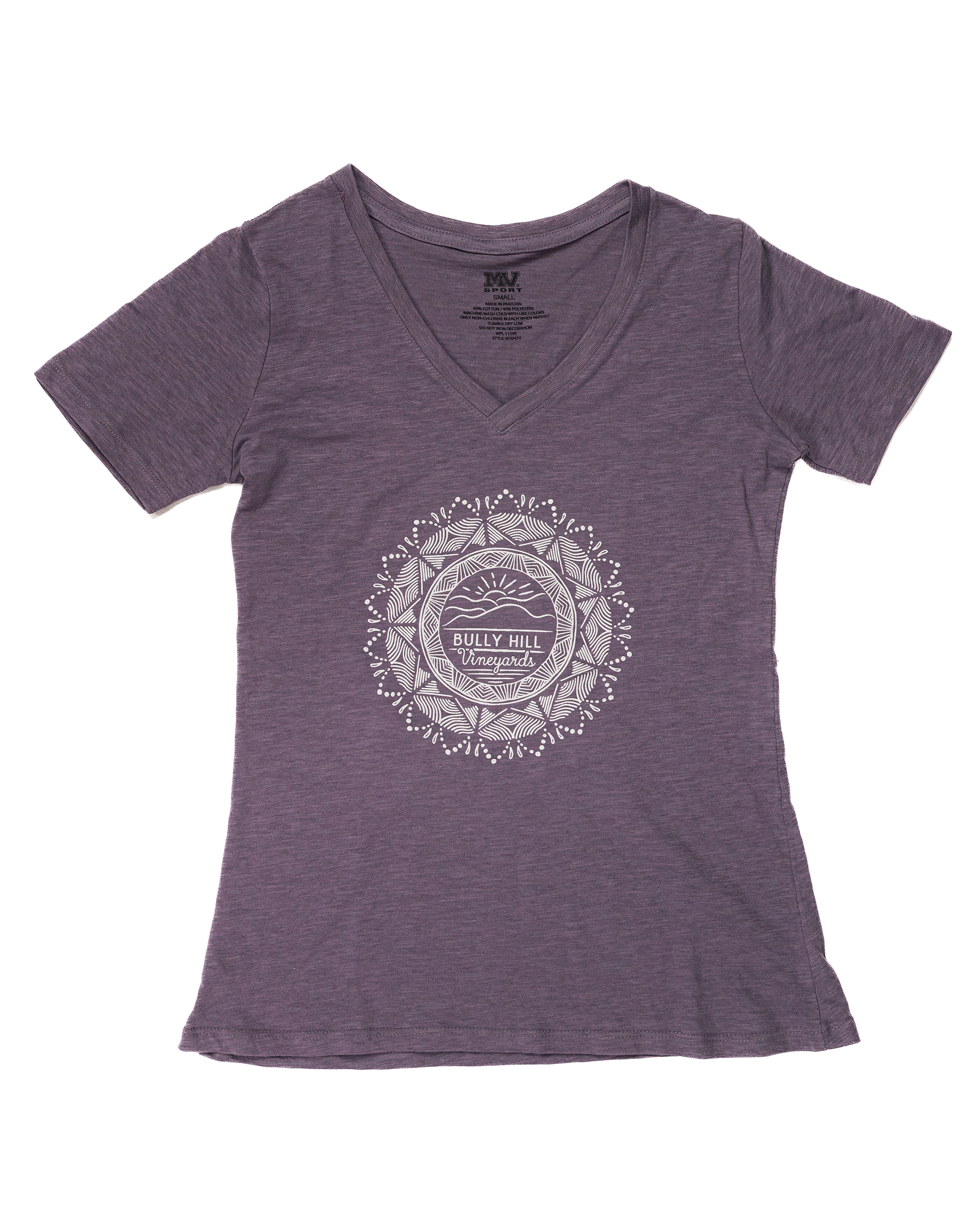 Product Image for V-Neck Mandala Ladies Tee - Heather Purple